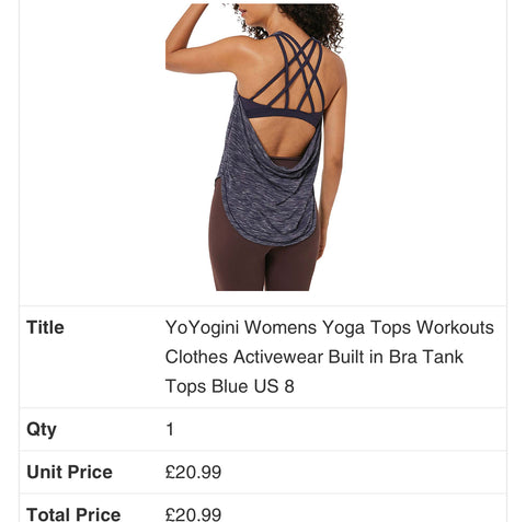 Yo Yogini Womens Yoga Tops Workouts Clothes Activewear Built in